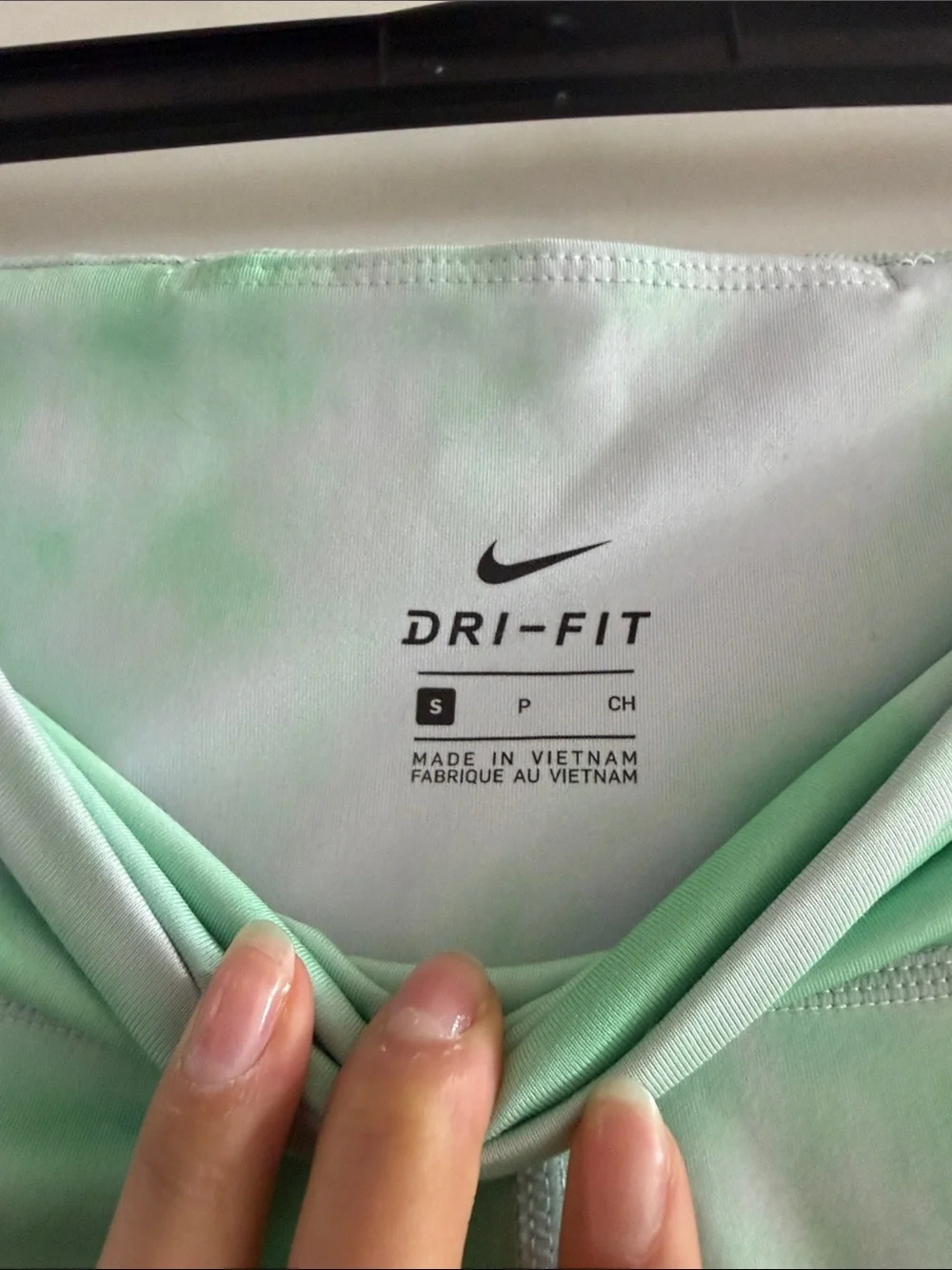 Nike Women's Mint Green Tie-Dye Bike Shorts